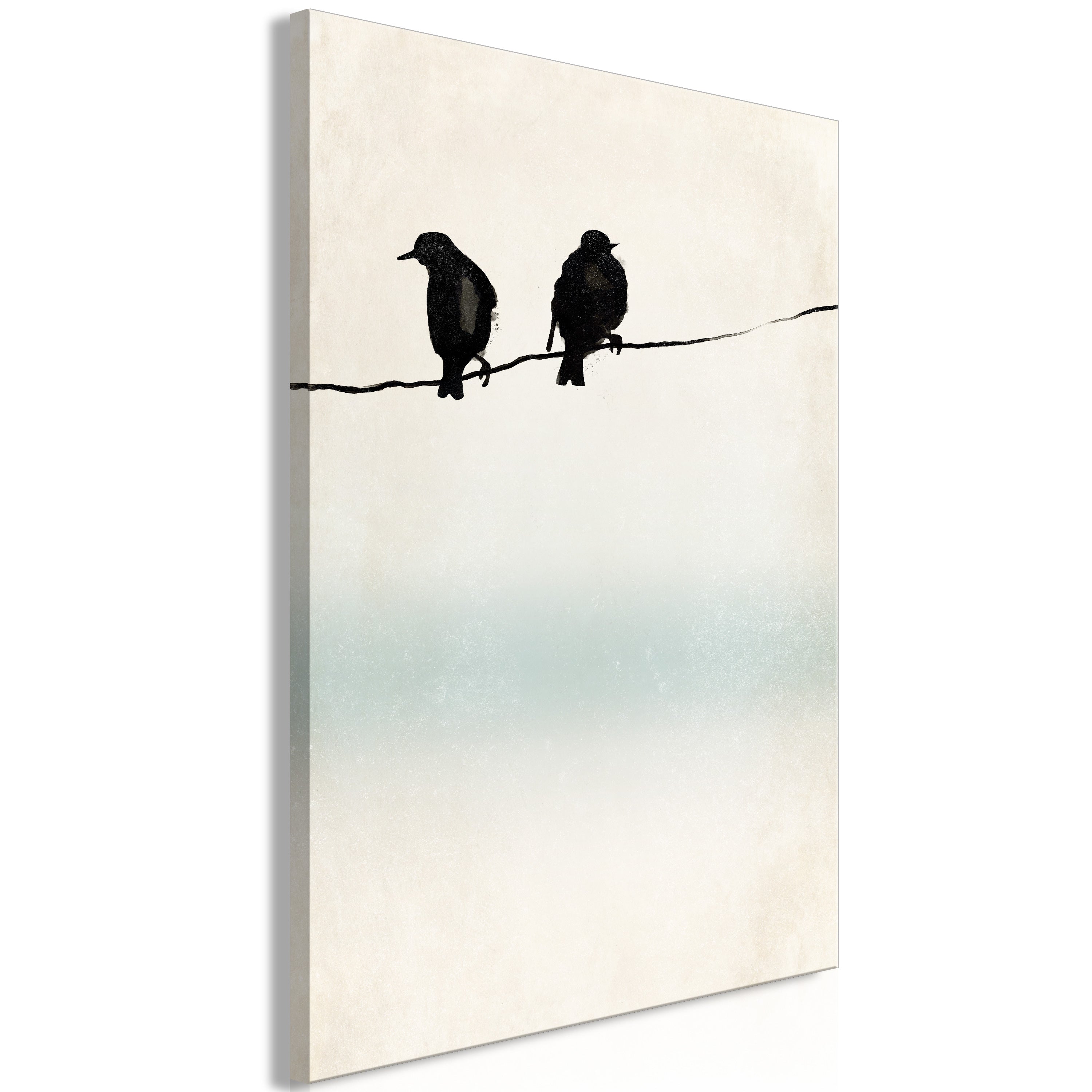 Canvas Print - Frozen Sparrows (1 Part) Vertical