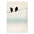 Frozen Sparrows Winter Birds Canvas Print