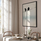 Frozen Sparrows Winter Birds Canvas Print