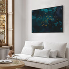 Storm Sky Birds Wide Canvas Print