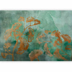 Copper Ginkgo Leaves Textured Wall Mural