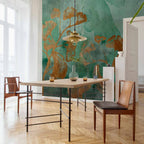 Copper Ginkgo Leaves Textured Wall Mural
