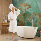 Copper Ginkgo Leaves Textured Wall Mural