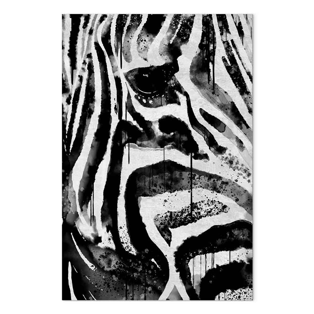 Striped Zebra Nature Canvas Print