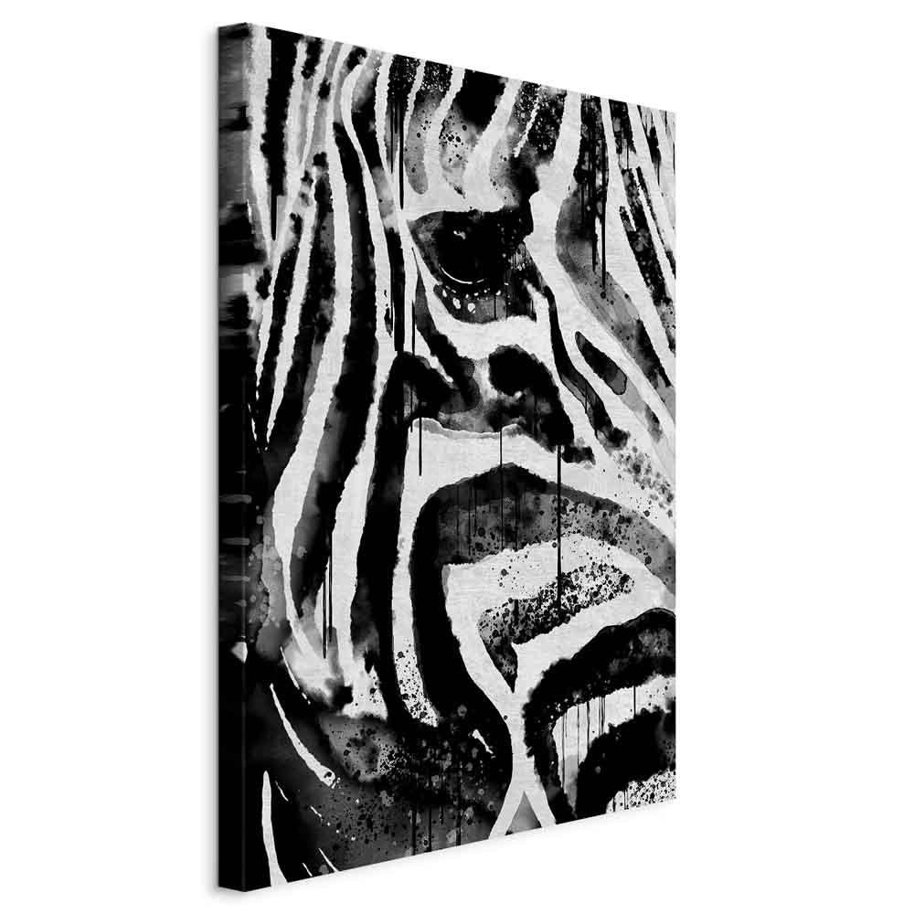 Striped Zebra Nature Canvas Print