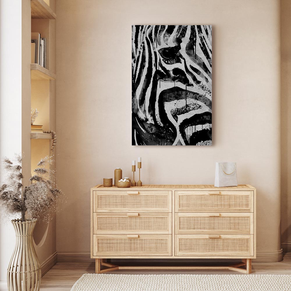 Striped Zebra Nature Canvas Print