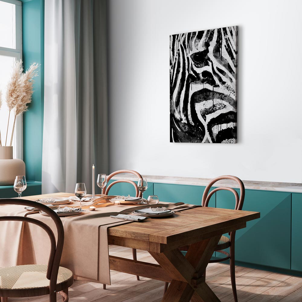 Striped Zebra Nature Canvas Print