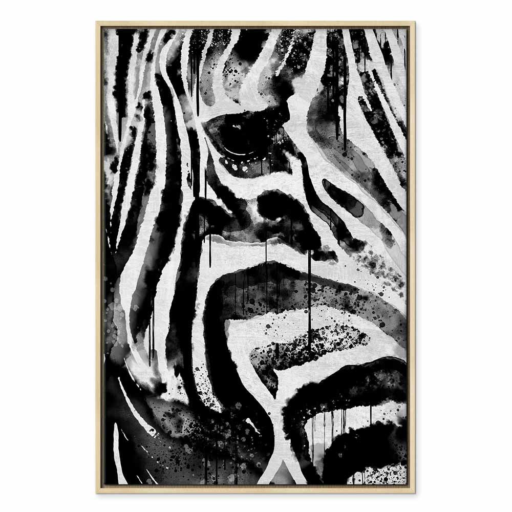Striped Zebra Nature Canvas Print