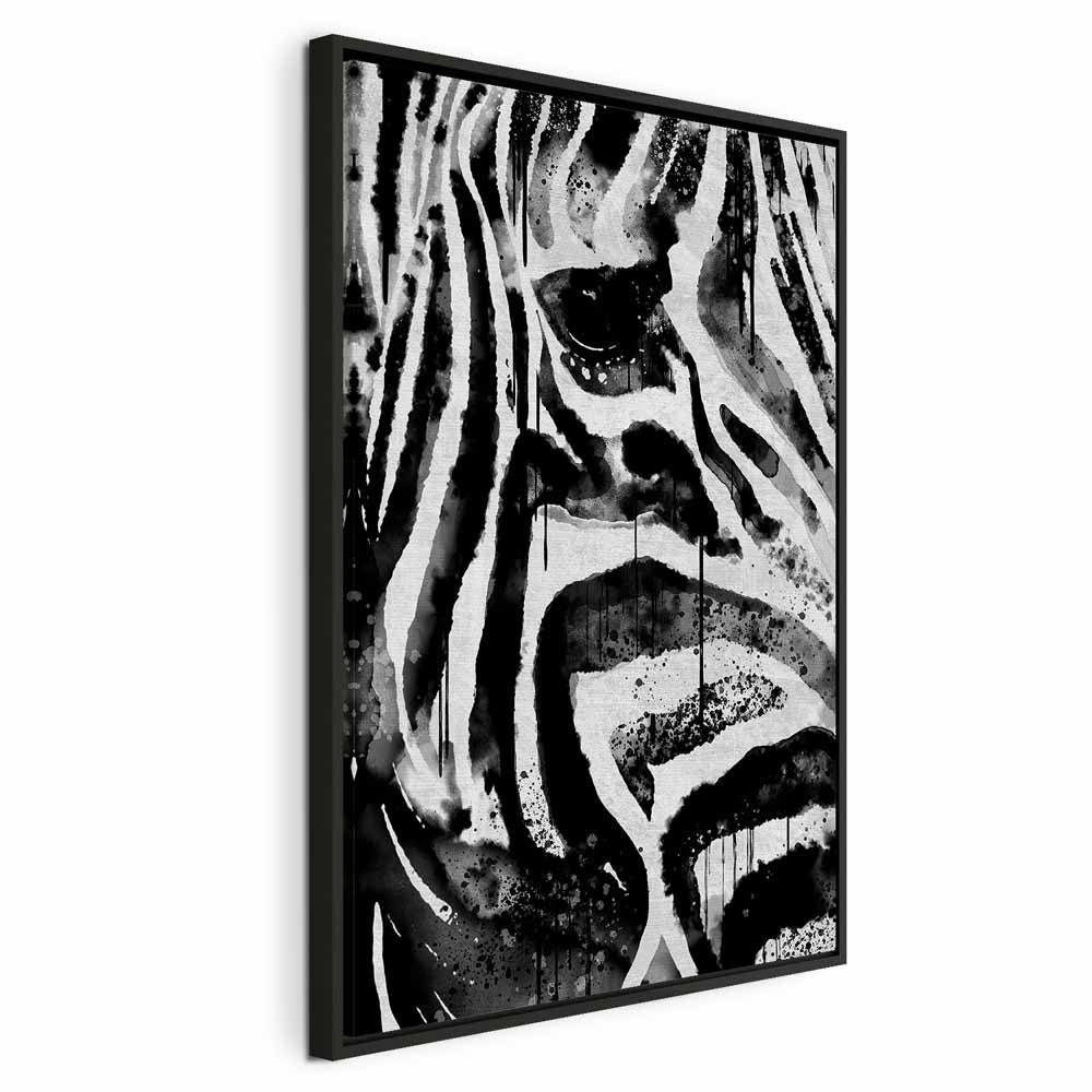 Striped Zebra Nature Canvas Print