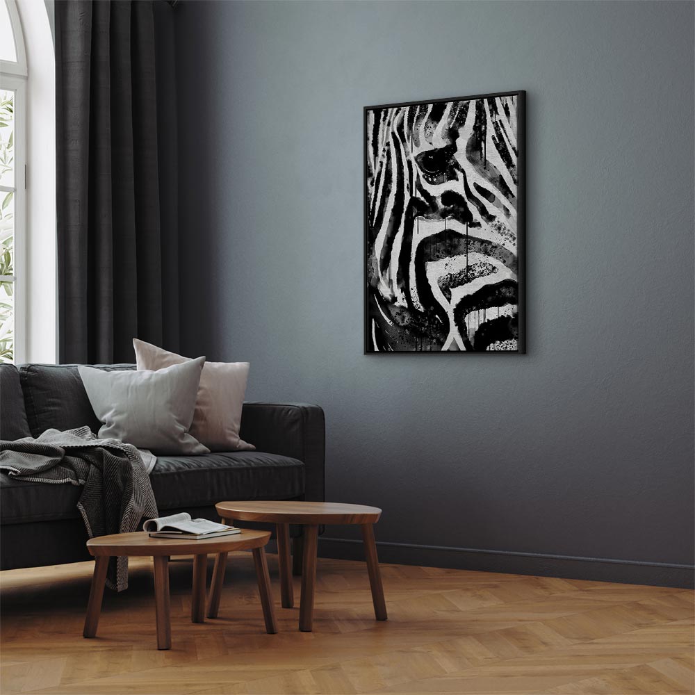 Striped Zebra Nature Canvas Print