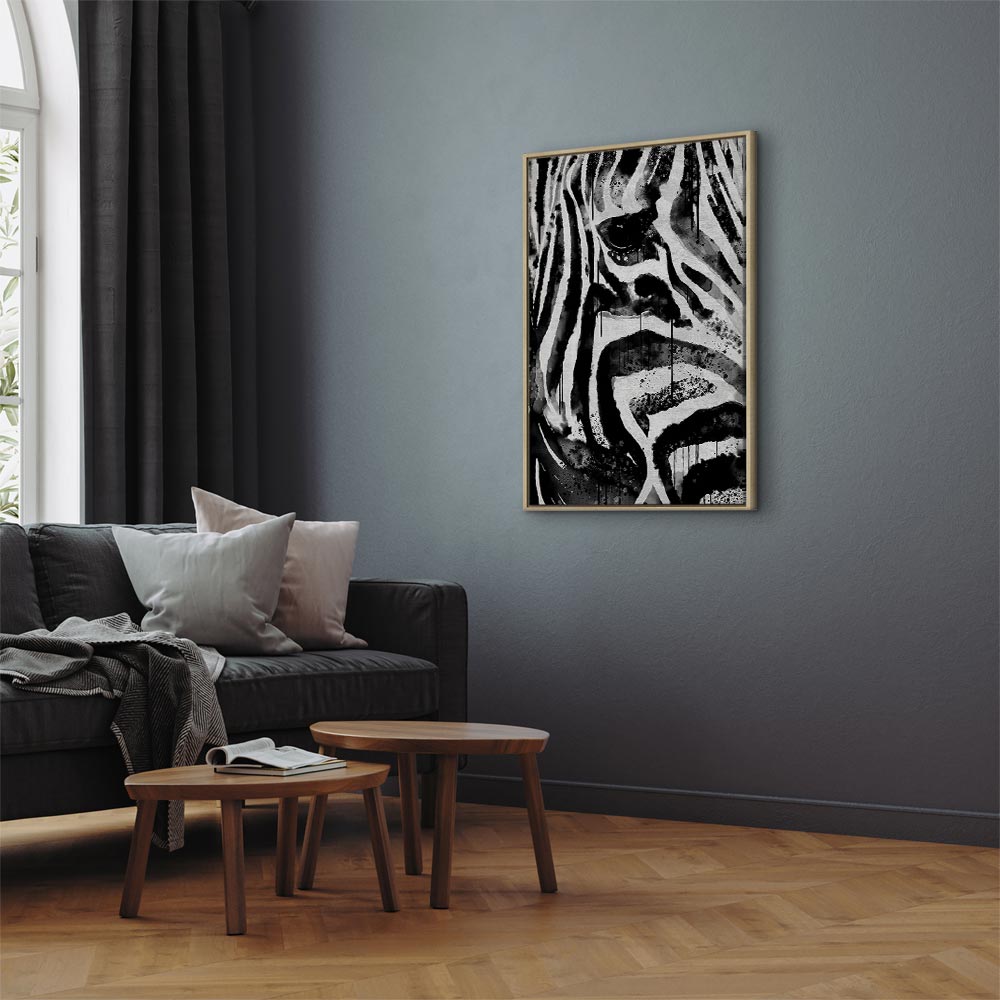Striped Zebra Nature Canvas Print