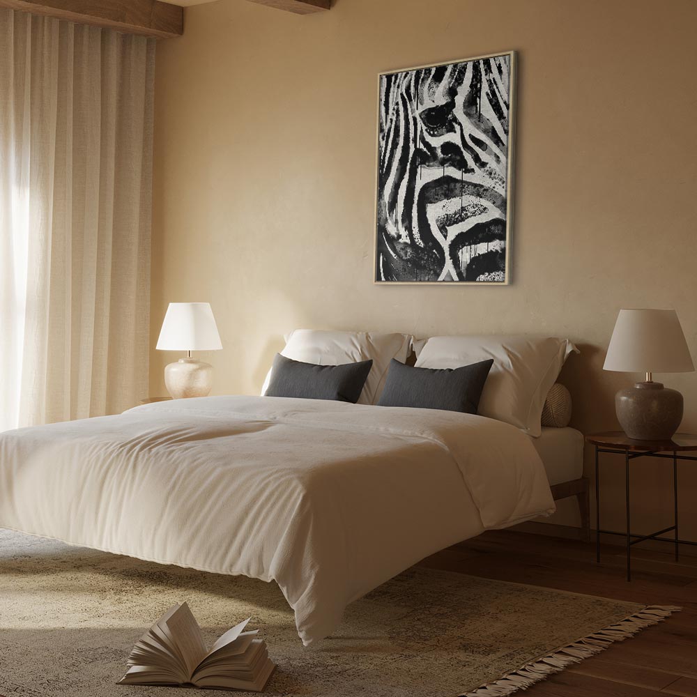 Striped Zebra Nature Canvas Print