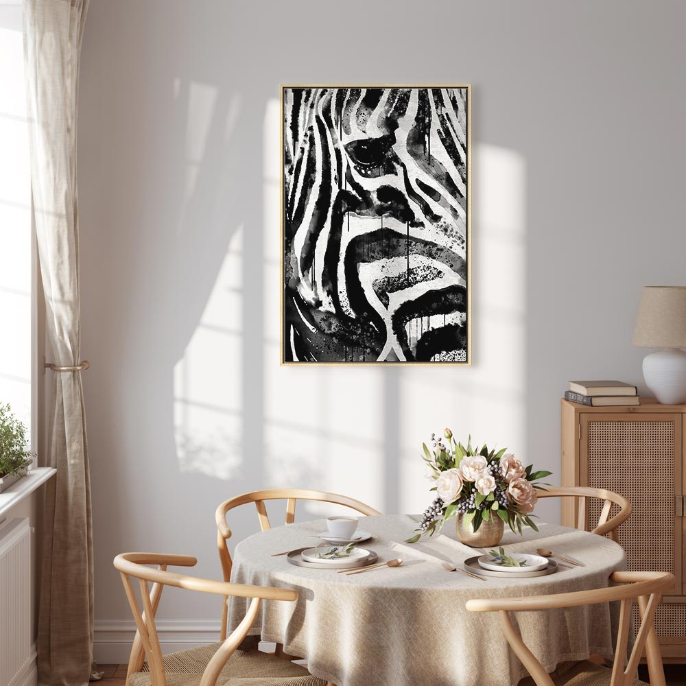 Striped Zebra Nature Canvas Print