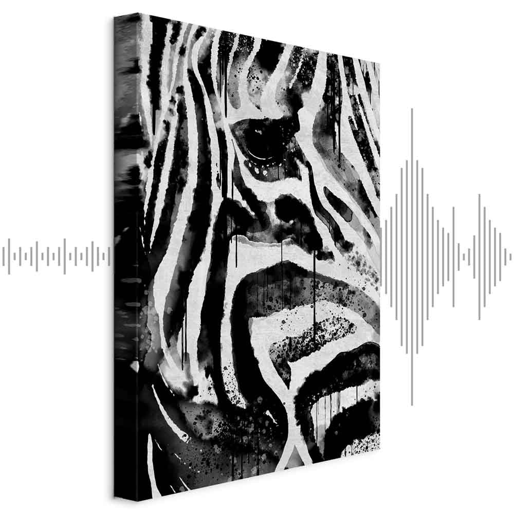 Striped Zebra Nature Canvas Print