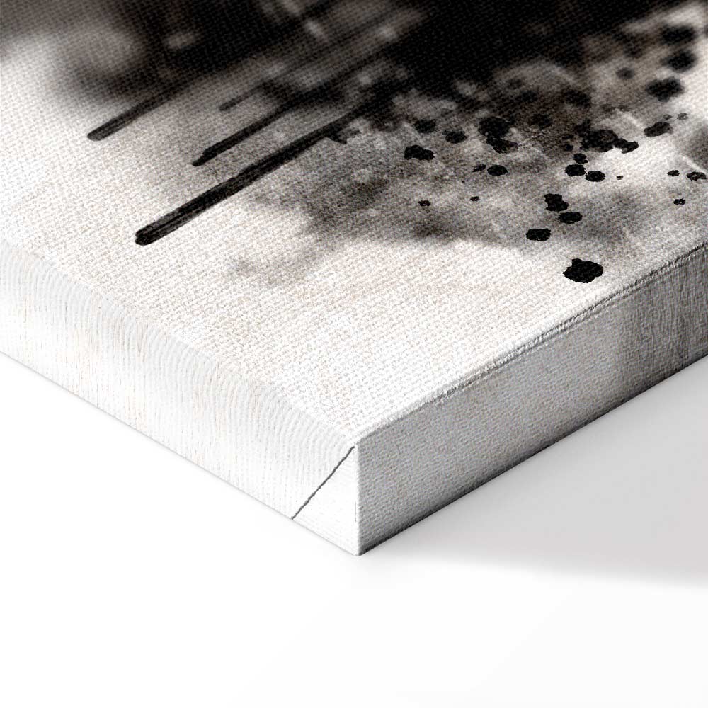 Abstract Cat Portrait Wide Canvas Print