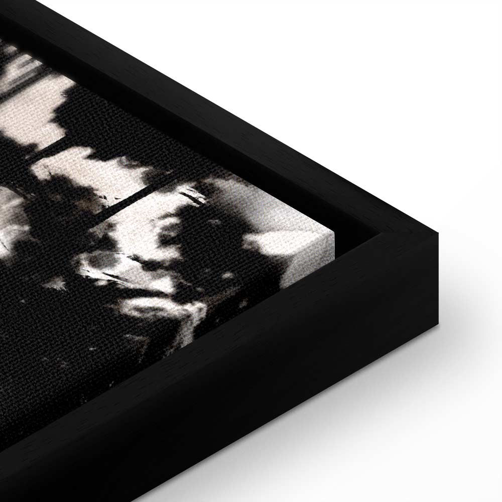 Abstract Cat Portrait Wide Canvas Print