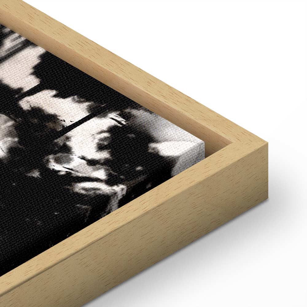 Abstract Cat Portrait Wide Canvas Print