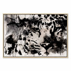 Abstract Cat Portrait Wide Canvas Print