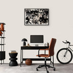 Abstract Cat Portrait Wide Canvas Print