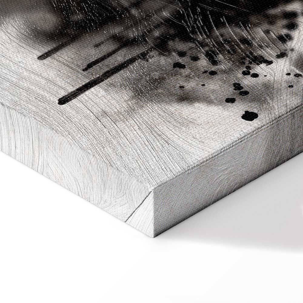 Abstract Cat Portrait Wide Canvas Print