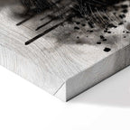 Abstract Cat Portrait Wide Canvas Print