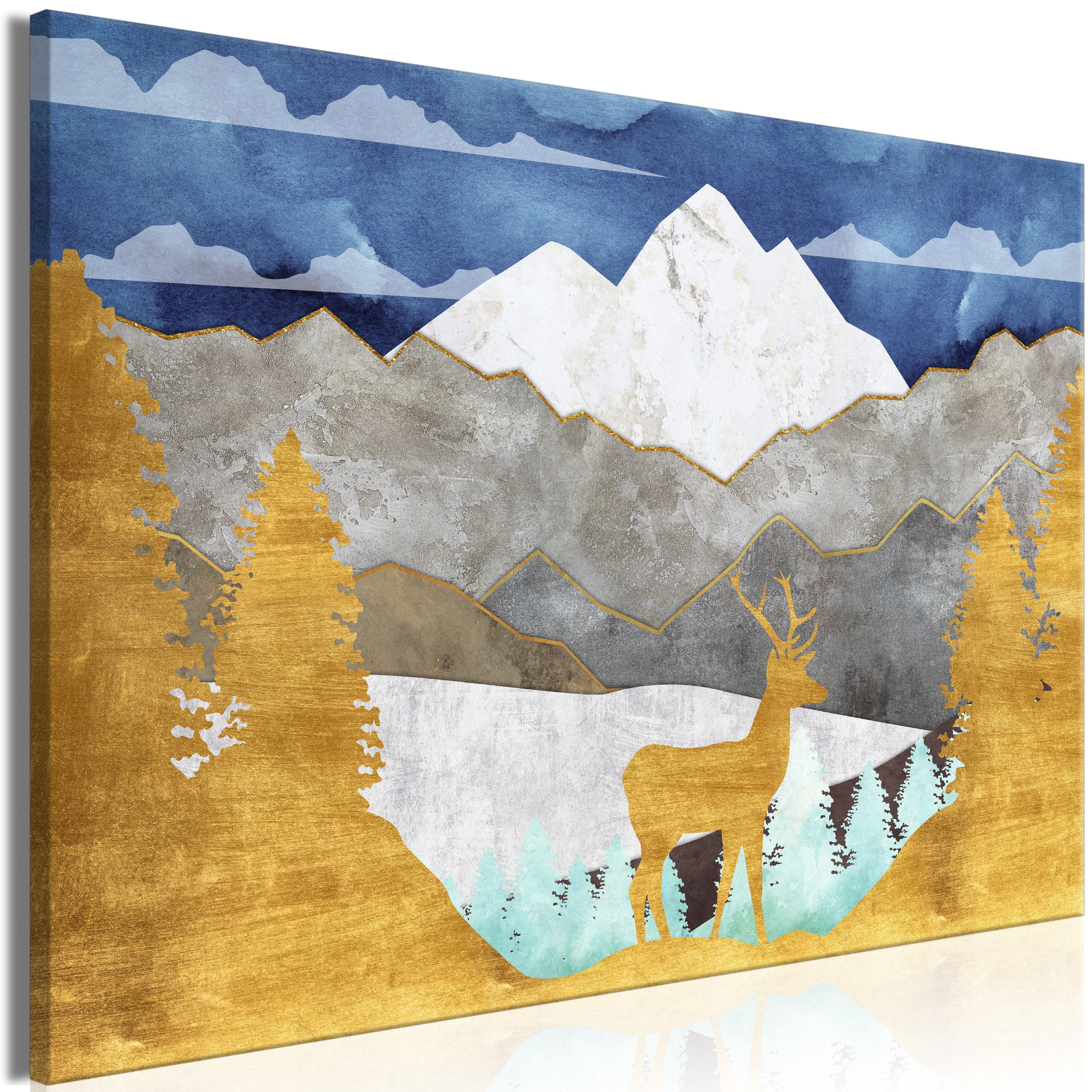 Canvas Print Golden Land Wide 1 Part