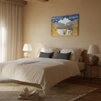 Golden Deer Landscape Canvas Print