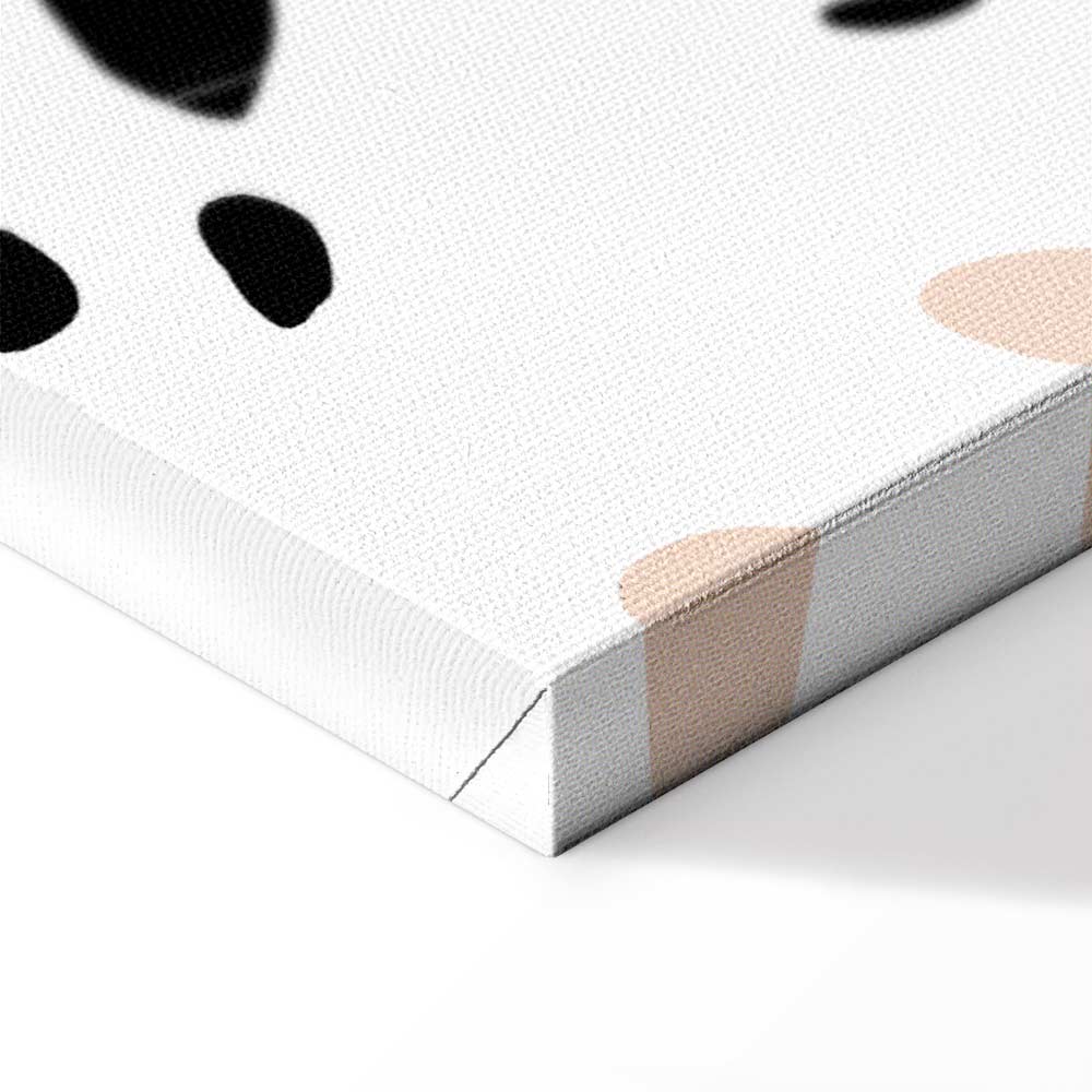 Cat in Monstera Leaves Vertical Canvas Print