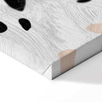 Cat in Monstera Leaves Vertical Canvas Print