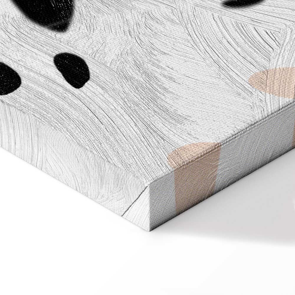 Cat in Monstera Leaves Vertical Canvas Print