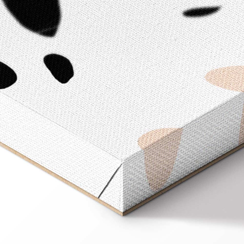 Cat in Monstera Leaves Vertical Canvas Print