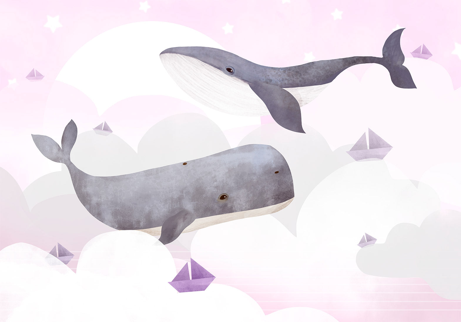 Wall Mural Dream Of Whales - Second Variant
