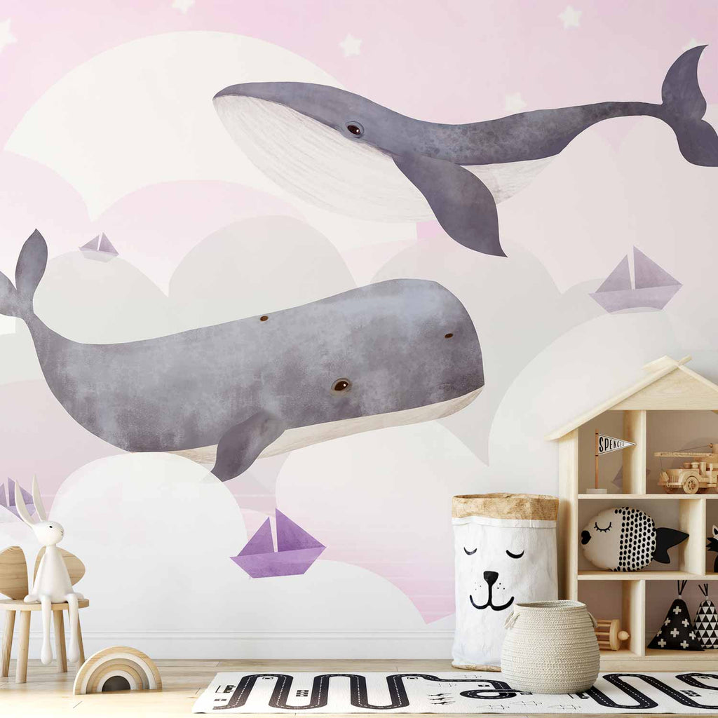 Wall Mural Dream Of Whales - Second Variant