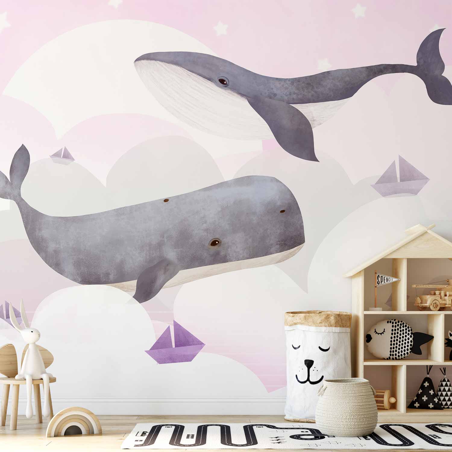 Wall Mural Dream Of Whales - Second Variant