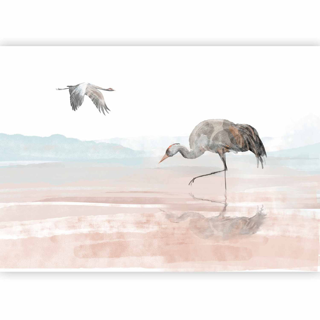 Wall Mural - Cranes Over the Water