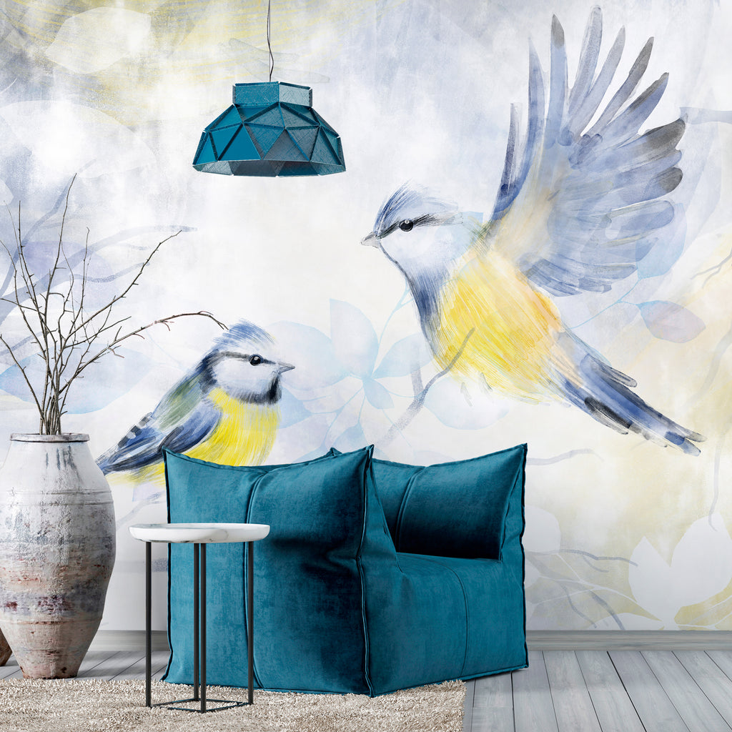 Wall Mural - Watercolor Tit - First Variant