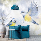 Wall Mural - Watercolor Tit - First Variant