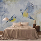 Watercolor Tit Bird Nature Wall Mural