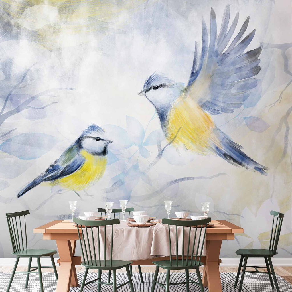 Wall Mural - Watercolor Tit - First Variant