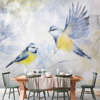 Wall Mural - Watercolor Tit - First Variant