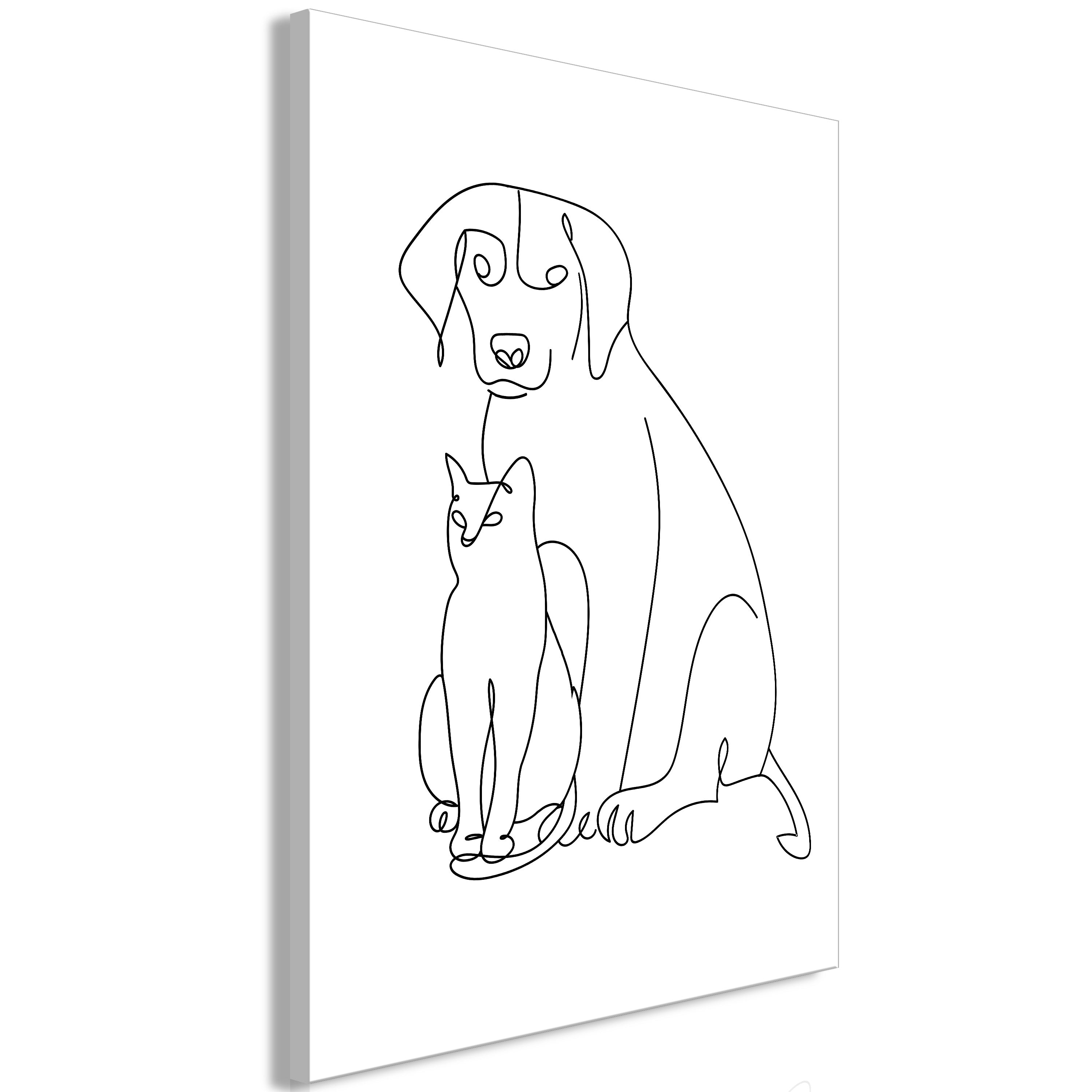 Canvas Print Best Friends Vertical 1 Part