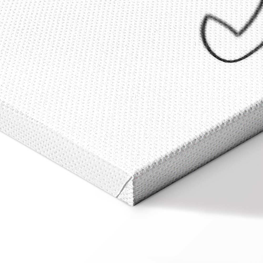 Abstract Line Art Dogs and Cats Vertical Canvas Print