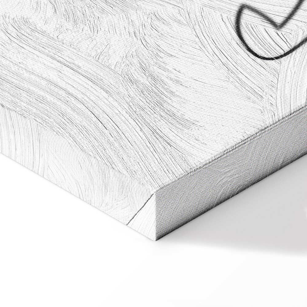 Abstract Line Art Dogs and Cats Vertical Canvas Print