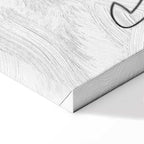 Abstract Line Art Dogs and Cats Vertical Canvas Print