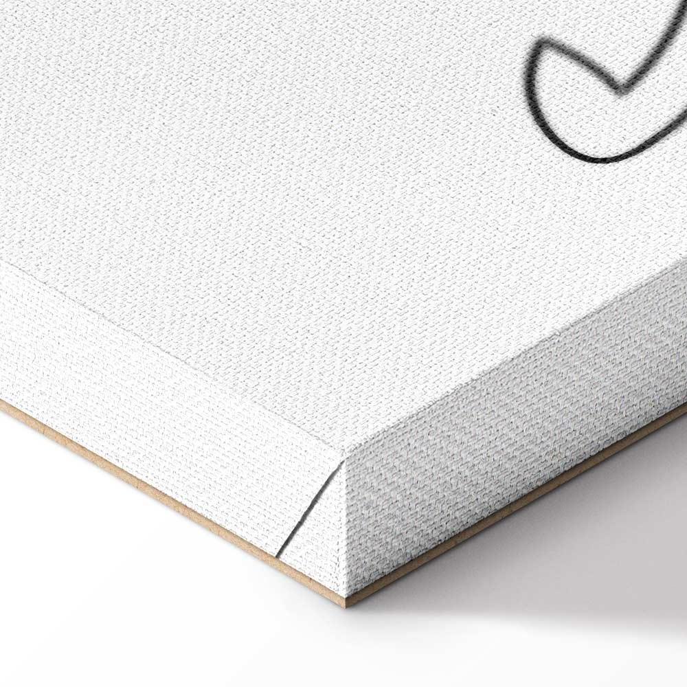 Abstract Line Art Dogs and Cats Vertical Canvas Print