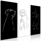 Canvas Print - Domestic Animals (3 Parts)