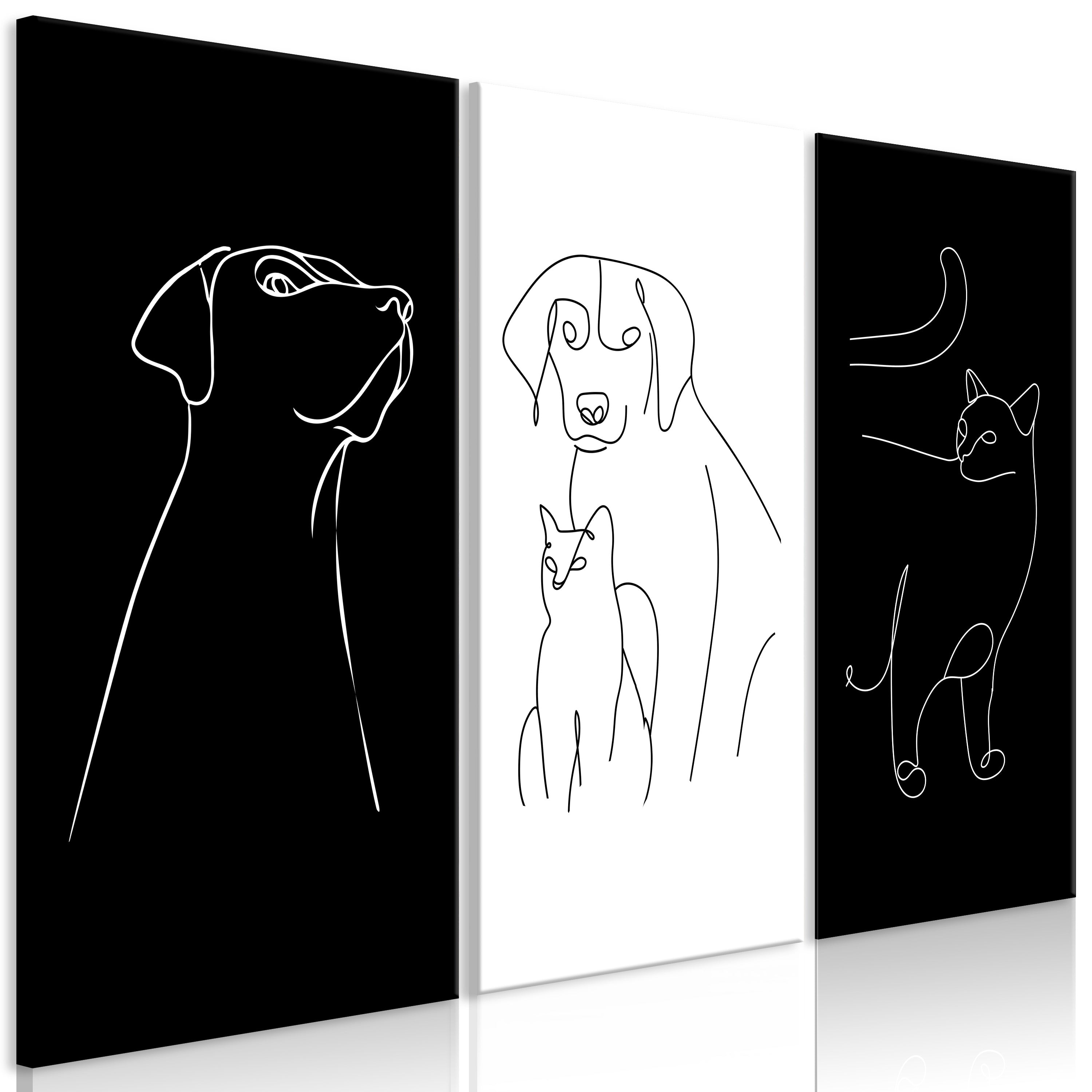 Canvas Print - Domestic Animals (3 Parts)