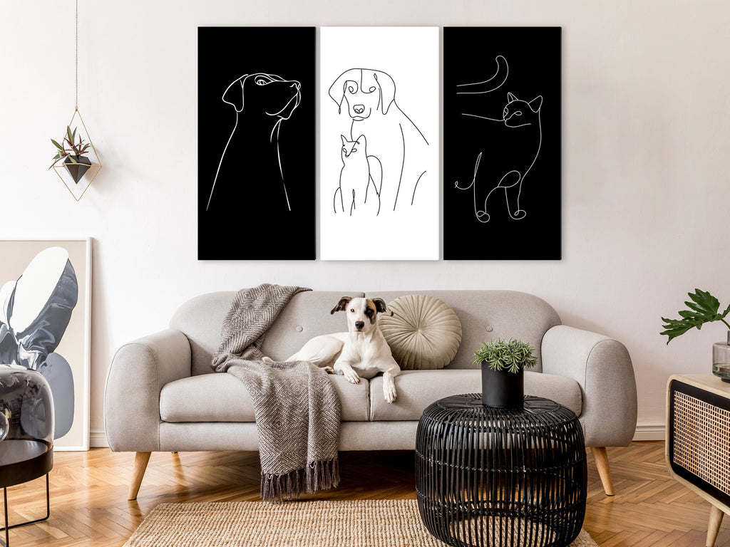 Canvas Print - Domestic Animals (3 Parts)