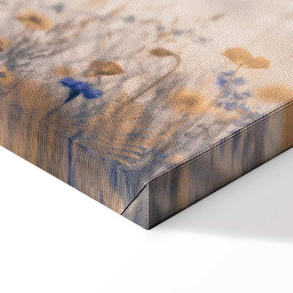 Flowers and Birds Multicolor Canvas Print