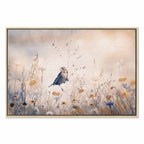 Flowers and Birds Multicolor Canvas Print